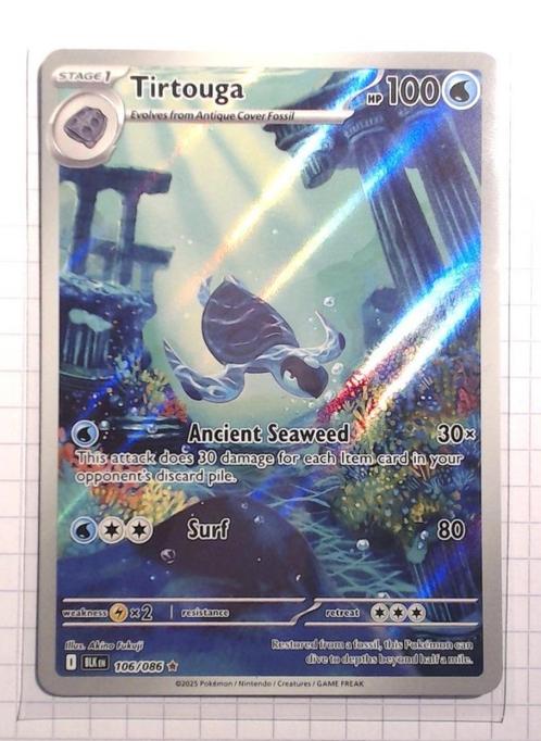 Tirtouga (BLK 106) - Black Bolt - EN, Hobby en Vrije tijd, Verzamelkaartspellen | Pokémon, Nieuw, Losse kaart, Ophalen of Verzenden