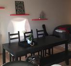 Table à manger IKEA - full black + banc et chaises (3), Maison & Meubles, 100 à 150 cm, Rectangulaire, 150 à 200 cm, Utilisé