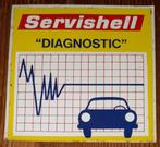 Vintage sticker Shell Servishell Diagnostic oil petroleum, Verzamelen, Stickers, Auto of Motor, Ophalen of Verzenden, Zo goed als nieuw