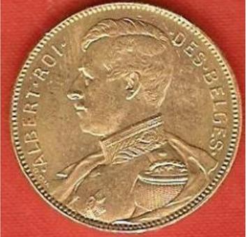 20 Fr. Koning Albert/ Roi Albert 1914 beschikbaar voor biedingen