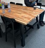 Eettafel IKEA - SKOGSTA Eettafel, acacia/zwart, 235x100 cm, Huis en Inrichting, Tafels | Eettafels, Ophalen, Gebruikt, Vijf personen of meer