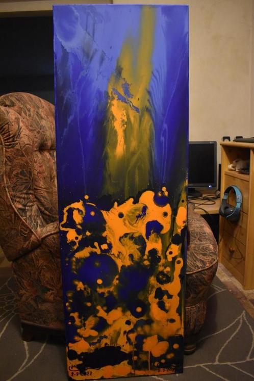 Abstract schilderij van de mariene wereld, door Joky Kamo, Antiek en Kunst, Kunst | Schilderijen | Abstract, Ophalen