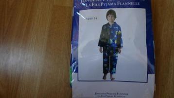 pyjama flannel(jongen)128-134 bl.+tekeningen + "zzz" - NIEUW beschikbaar voor biedingen