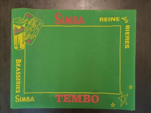 Tapis jeu de cartes Simba - Tembo, Verzamelen, Biermerken, Nieuw, Reclamebord, Plaat of Schild, Ophalen