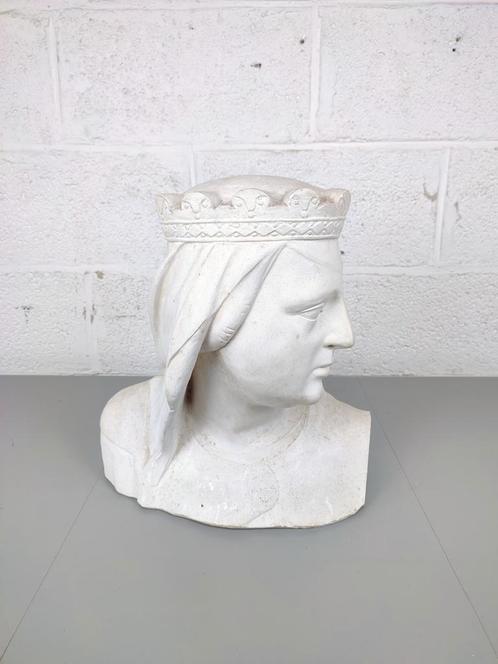 Grote buste van een gekroonde dame, Antiek en Kunst, Kunst | Beelden en Houtsnijwerken, Ophalen