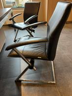 6 lederen stoelen, zware uitvoering, brede zit, Enlèvement, Comme neuf, Quatre personnes ou plus, Cuir