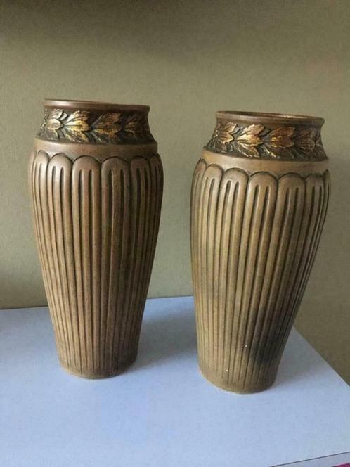Antieke witte klei vazen - ca 1910, Antiquités & Art, Antiquités | Vases, Enlèvement ou Envoi