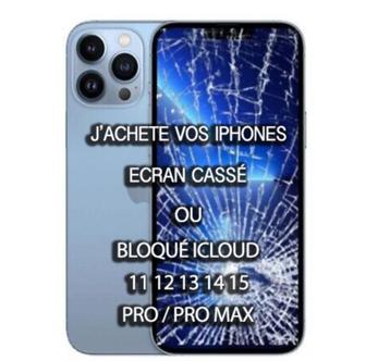 Rachat iphone ipad macbook ( cassé ou bloqué), Enlèvement, Comme neuf, IPhone 15 Pro