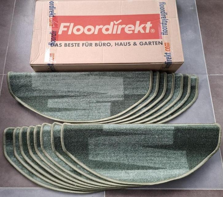 Traptredematten Casa Pura (15x) halfrond groen, 65 x 23,5 cm, Huis en Inrichting, Woonaccessoires | Overige, Nieuw, Ophalen of Verzenden