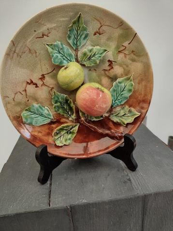 céramique barbotine 19e siècle pommes Longchamp ?, Enlèvement ou Envoi