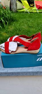 Sandales femme marque Private Collection, Zo goed als nieuw, Rood, Sandalen of Muiltjes, Ophalen of Verzenden