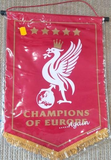 Liverpool FC prachtige grote vaandel 'Champions of Europe'
