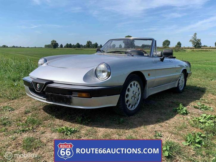 Alfa Romeo Spider 2.0 | 1988 | Route 66 Auctions, Auto's, Oldtimers, Bedrijf, Te koop, Alfa Romeo, Benzine, Overige carrosserie