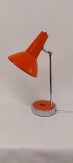 Oranje vintage bureaulamp 1970's, Gebruikt, Vintage, Ophalen of Verzenden, Metaal