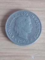 ZWITSERLAND 5 Rappen 1943 B, Ophalen of Verzenden, Overige landen, Losse munt