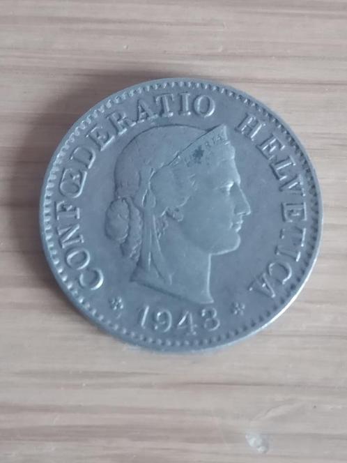 ZWITSERLAND 5 Rappen 1943 B, Postzegels en Munten, Munten | Europa | Niet-Euromunten, Losse munt, Overige landen, Ophalen of Verzenden