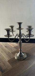 Zilverkleurige kandelaar, Antiek en Kunst, Ophalen, Zilver