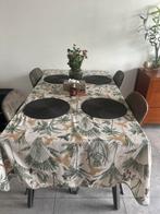 Eettafel met 4 leren stoelen te koop, 50 tot 100 cm, 150 tot 200 cm, Ophalen of Verzenden, Zo goed als nieuw