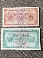 2 biljetten België 5 en 10 fr. London, Ophalen of Verzenden, Setje