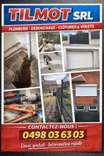 TILMOT SRL – Plomberie & Travaux généraux, Service 24h/24, Réparation