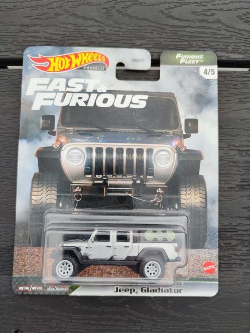 1/64 Jeep Gladiator Hotwheels Fast and Furious, Hobby en Vrije tijd, Modelauto's | Overige schalen, Zo goed als nieuw, Auto, Ophalen of Verzenden