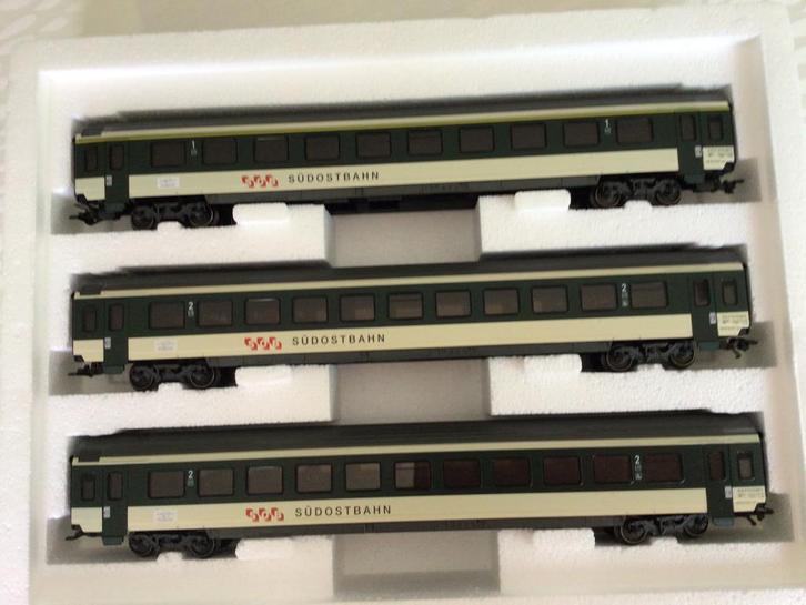 Märklin 42161 H0 - Set van 3 snelrijtuigen Südostbahn, Hobby en Vrije tijd, Modeltreinen | H0, Nieuw, Wagon, Wisselstroom, Märklin