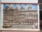 Affiche vintage de la place de Bruxelles, Ophalen, Gebruikt