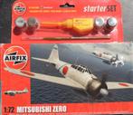 Airfix Mitsubishi Zero StarterSet 1/72ième, Verzenden, Nieuw, 1:72 tot 1:144, Vliegtuig