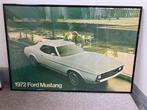 Poster Ford Mustang (1972) - in kader, Verzamelen, Ophalen, Gebruikt, Auto's