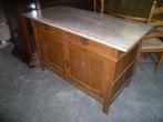EIKEN COMMODE MET MARMER, Antiek en Kunst, Ophalen
