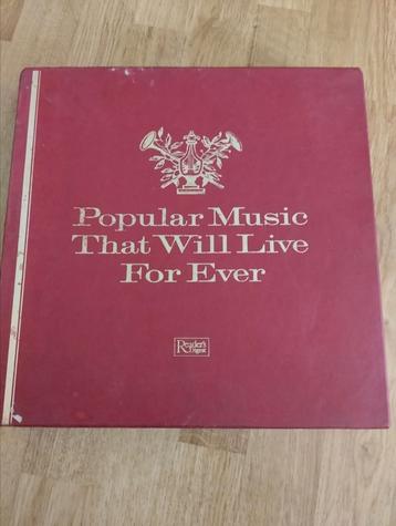 Boîte en vinyle 12x « La musique populaire qui vivra pour to, Enlèvement ou Envoi, Utilisé