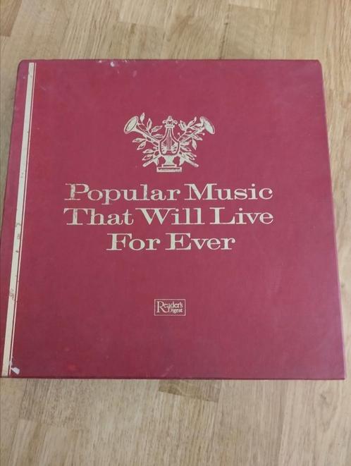 Vinyl box 12x " Popular music that will live for ever", Cd's en Dvd's, Vinyl | Wereldmuziek, Gebruikt, Ophalen of Verzenden