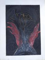 FRANKY CANE / FIGURATIE / OLIEVERF PAPIER / 132x98cm PANEEL, Enlèvement