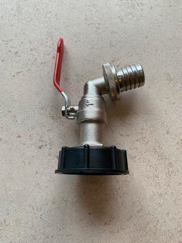 IBC adapter met 1” kogelkraan en slangentule, Enlèvement ou Envoi, Neuf, Métal