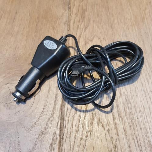 USB Mini - B autolader met vaste kabel - 1Amp - 3 meter, Elektronische apparatuur, Onderdelen en Toebehoren, Zo goed als nieuw
