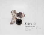 Mexicaanse handgemaakte ring in .925 zilver met onyxsteen, Handtassen en Accessoires, Ringen, Nieuw, Ophalen of Verzenden, Met edelsteen