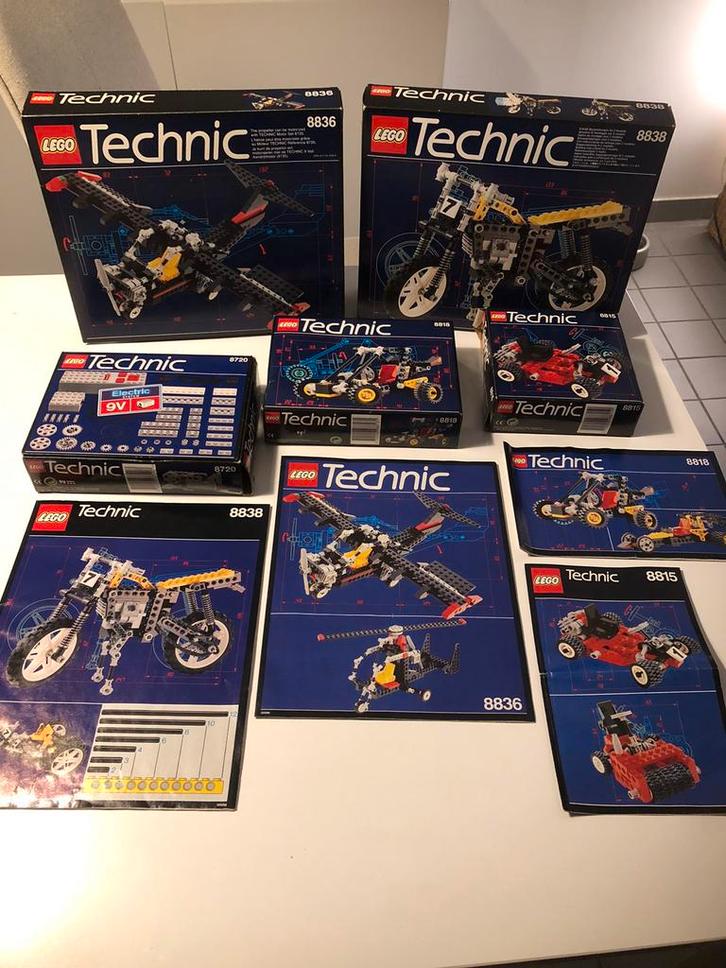 Lot Lego Technic 1992 NIET compleet + boekjes en dozen, Kinderen en Baby's, Speelgoed | Duplo en Lego, Gebruikt, Lego, Losse stenen