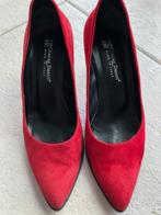 Rode Italiaanse damesschoenen in daim (maat 39,5), Ophalen, Pumps, Cristian Daniel, Italy, Zo goed als nieuw