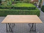 massief eiken tafelblad 210x83x4: bureau-eettafel-hobbytafel, Ophalen of Verzenden
