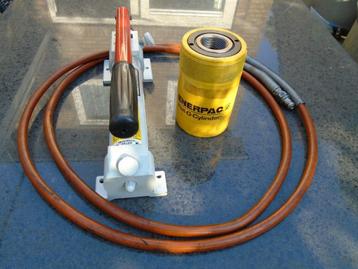 Werkplaatspers, pers, hydrauliek pomp met cilinder. Enerpac beschikbaar voor biedingen
