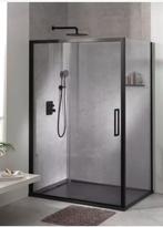 Hoekdouche met schuif- en zijwand 90x140cm, Doe-het-zelf en Bouw, Sanitair, Ophalen, Nieuw, Glas, Douche