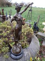 Superbe statue en bronze sur socle en marbre (lady justice), Antiquités & Art, Enlèvement ou Envoi, Bronze