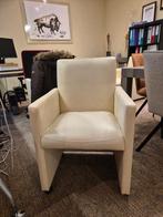 Chaise à roulettes en similicuir beige (14 pièces), Maison & Meubles, Enlèvement, Comme neuf, Cuir