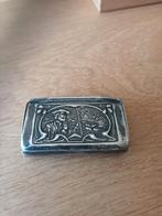 Oud zilverkleurig doosje - schaapherder  schaapjes en molen, Antiek en Kunst, Ophalen of Verzenden