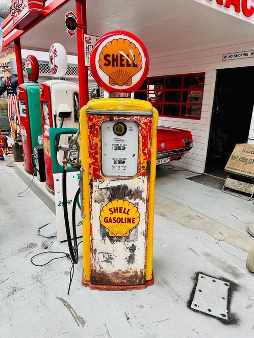 Pompe à essence américaine Shell Tokheim T39 de 1950, Collections, Marques & Objets publicitaires, Utilisé, Enlèvement ou Envoi