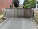 draaipoort hardhout 4 meter breedte incl.palen+automatisatie, Ophalen, Gebruikt, 100 tot 150 cm, Hout