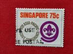 Singapore 1974: scouts, embleem, Postzegels en Munten, Ophalen of Verzenden, Gestempeld