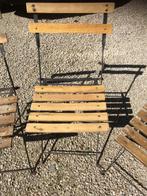 Vouwstoel staal met houten steun, Tuin en Terras, Ophalen, Gebruikt, Metaal, Inklapbaar
