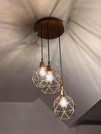Hanglamp 3 pendels goudkleurig, Enlèvement, Comme neuf