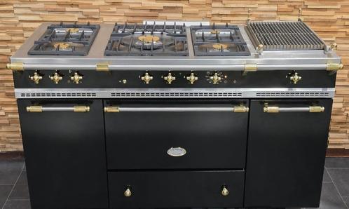 🔥Poêle Lacanche de luxe 150 cm noir + gril à lave en laito, Electroménager, Cuisinières, Comme neuf, Autoportant, 5 zones de cuisson ou plus